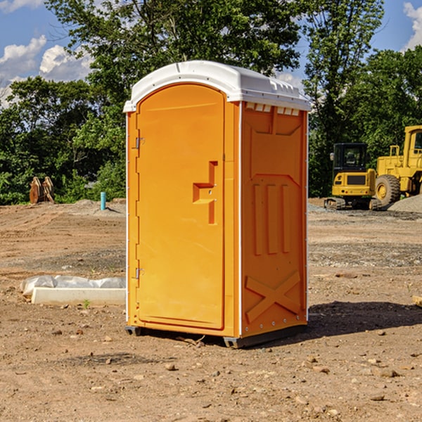 what is the maximum capacity for a single portable restroom in Bynum